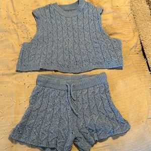 Free people knit sweater set